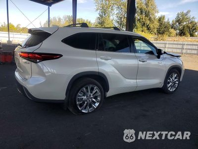 Trzecie zdjęcie samochodu z tyłu: 2021 TOYOTA HIGHLANDER HYBRID LIMITED VIN:5TDXBRCH4MS014906 - miniatura