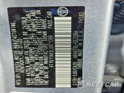 Zdjęcie 12 z 12 samochodu: 2020 TOYOTA CAMRY SE VIN:4T1G11AKXLU971386 - miniatura