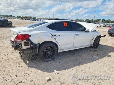 Trzecie zdjęcie samochodu z tyłu: 2021 GENESIS G70 3.3T VIN:KMTG74LEXMU073336 - miniatura