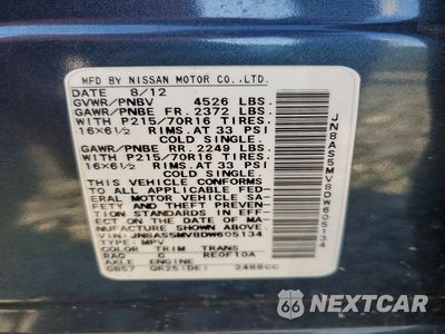 Zdjęcie 13 z 13 samochodu: 2013 NISSAN ROGUE S VIN:JN8AS5MV8DW605134 - miniatura