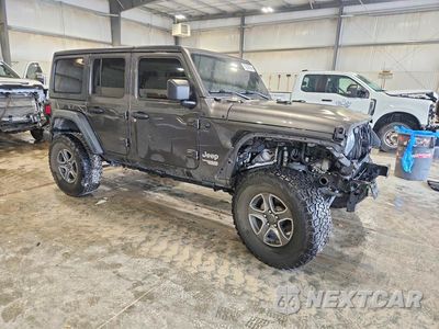 Czwarte zdjęcie samochodu z boku: 2018 JEEP WRANGLER UNLIMITED SPORT VIN:1C4HJXDG8JW292334 - miniatura
