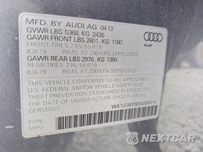 Zdjęcie 13 z 13 samochodu: 2013 AUDI Q5 PREMIUM PLUS VIN:WA1LFAFP8DA090014 - miniatura