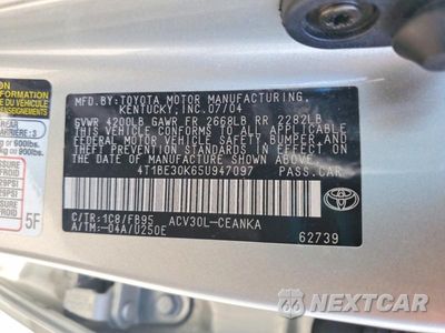 Zdjęcie 12 z 12 samochodu: 2005 TOYOTA CAMRY LE VIN:4T1BE30K65U947097 - miniatura