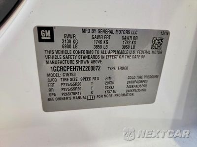 Zdjęcie 12 z 12 samochodu: 2017 CHEVROLET SILVERADO C1500 CUSTOM VIN:1GCRCPEH7HZ200872 - miniatura