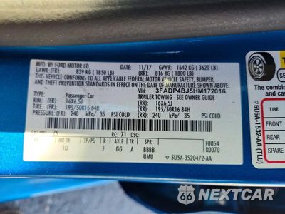 Zdjęcie 12 z 12 samochodu: 2017 FORD FIESTA SE VIN:3FADP4BJ5HM172016 - miniatura