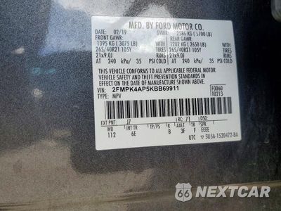 Zdjęcie 13 z 13 samochodu: 2019 FORD EDGE ST VIN:2FMPK4AP5KBB69911 - miniatura