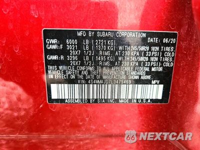 Zdjęcie 13 z 13 samochodu: 2020 SUBARU ASCENT LIMITED VIN:4S4WMAJD7L3475469 - miniatura