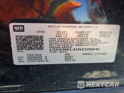 Zdjęcie 13 z 13 samochodu: 2022 GMC ACADIA SLE VIN:1GKKNKL41NZ106940 - miniatura
