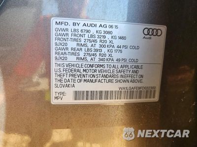 Zdjęcie 13 z 13 samochodu: 2015 AUDI Q7 PREMIUM PLUS VIN:WA1LGAFE9FD032300 - miniatura