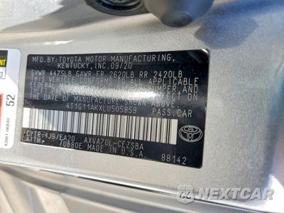 Zdjęcie 13 z 13 samochodu: 2020 TOYOTA CAMRY SE VIN:4T1G11AKXLU505859 - miniatura