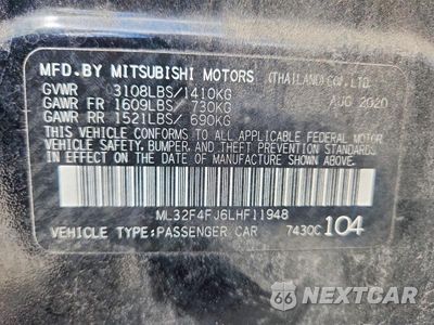 Zdjęcie 13 z 13 samochodu: 2020 MITSUBISHI MIRAGE G4 SE VIN:ML32F4FJ6LHF11948 - miniatura