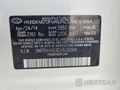 Zdjęcie 13 z 13 samochodu: 2014 HYUNDAI ELANTRA SE VIN:5NPDH4AE9EH526004 - miniatura