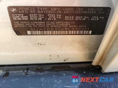 Zdjęcie 13 z 13 samochodu: 2009 BMW X5 XDRIVE48I VIN:5UXFE83569L310021 - miniatura
