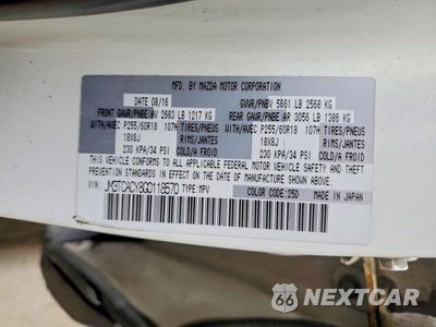 Zdjęcie 14 z 14 samochodu: 2016 MAZDA CX-9 TOURING VIN:JM3TCACY8G0118570 - miniatura