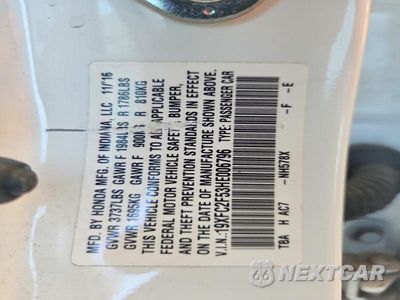 Zdjęcie 12 z 12 samochodu: 2017 HONDA CIVIC LX VIN:19XFC2F53HE006796 - miniatura