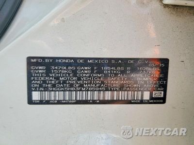 Zdjęcie 12 z 12 samochodu: 2015 HONDA FIT EX VIN:3HGGK5H83FM785945 - miniatura