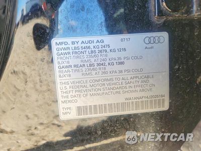 Zdjęcie 13 z 13 samochodu: 2018 AUDI Q5 PREMIUM VIN:WA1ANAFY4J2025184 - miniatura