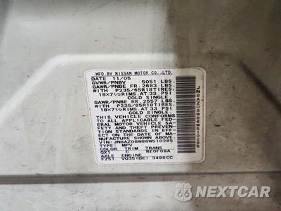 Zdjęcie 13 z 13 samochodu: 2006 NISSAN MURANO S VIN:JN8AZ08W86W510285 - miniatura