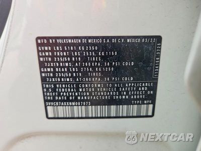 Zdjęcie 14 z 14 samochodu: 2022 VOLKSWAGEN TIGUAN SE R-LINE BLACK VIN:3VVCB7AXXNM087973 - miniatura
