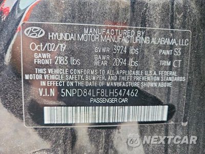 Zdjęcie 12 z 12 samochodu: 2020 HYUNDAI ELANTRA SEL VIN:5NPD84LF8LH547462 - miniatura