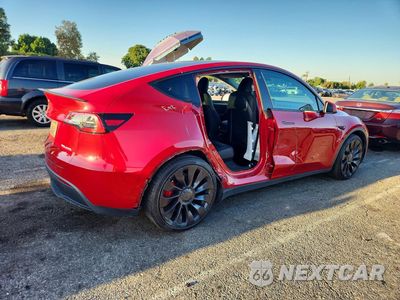 Trzecie zdjęcie samochodu z tyłu: 2022 TESLA MODEL Y VIN:7SAYGDEF0NF520617 - miniatura