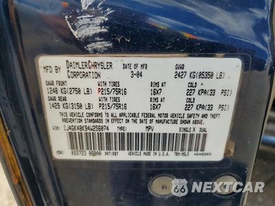 Zdjęcie 12 z 12 samochodu: 2004 JEEP LIBERTY SPORT VIN:1J4GK48K94W256074 - miniatura