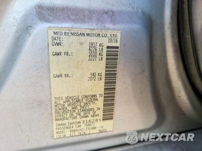 Zdjęcie 12 z 12 samochodu: 2017 NISSAN ALTIMA 2.5 SR VIN:1N4AL3AP2HN316285 - miniatura
