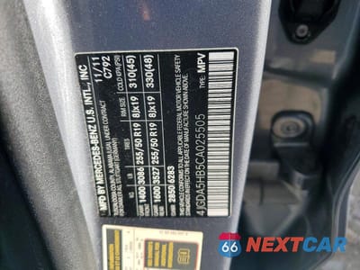 Zdjęcie 14 z 14 samochodu: 2012 MERCEDES-BENZ M-CLASS ML350 4MATIC VIN:4JGDA5HB5CA025505 - miniatura