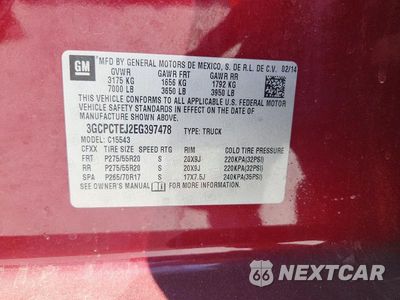 Zdjęcie 12 z 12 samochodu: 2014 CHEVROLET SILVERADO C1500 HIGH COUNTRY VIN:3GCPCTEJ2EG397478 - miniatura