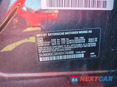 Zdjęcie 13 z 13 samochodu: 2017 BMW X5 XDRIVE35I VIN:5UXKR0C3XH0V74488 - miniatura