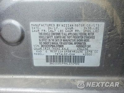 Zdjęcie 12 z 12 samochodu: 2017 NISSAN VERSA NOTE SV VIN:3N1CE2CP9HL370920 - miniatura