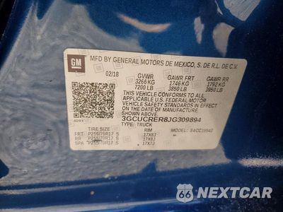 Zdjęcie 12 z 12 samochodu: 2018 CHEVROLET SILVERADO C1500 LT VIN:3GCUCRER8JG309894 - miniatura