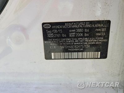Zdjęcie 12 z 12 samochodu: 2016 HYUNDAI ELANTRA SE VIN:5NPDH4AE8GH757124 - miniatura