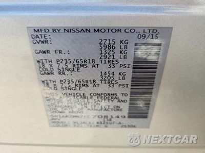 Zdjęcie 13 z 13 samochodu: 2015 NISSAN PATHFINDER S VIN:5N1AR2MN2FC708149 - miniatura