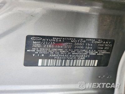 Zdjęcie 13 z 13 samochodu: 2016 HYUNDAI ELANTRA VALUE EDITION VIN:KMHDH4AE4GU504321 - miniatura