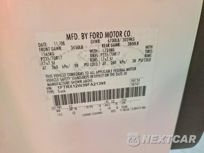 Zdjęcie 13 z 13 samochodu: 2009 FORD F150 SUPER CAB VIN:1FTRX12W39FA21395 - miniatura