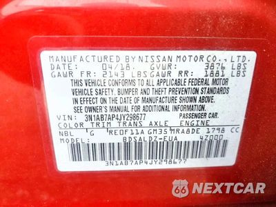 Zdjęcie 13 z 13 samochodu: 2018 NISSAN SENTRA SV VIN:3N1AB7AP4JY298677 - miniatura