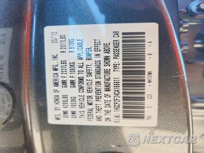 Zdjęcie 12 z 12 samochodu: 2012 HONDA ACCORD LX VIN:1HGCP2F34CA166611 - miniatura