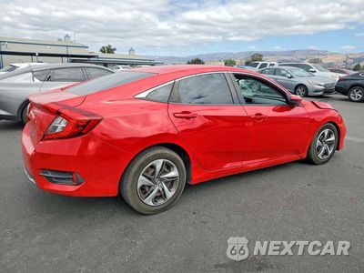 Trzecie zdjęcie samochodu z tyłu: 2019 HONDA CIVIC LX VIN:2HGFC2F64KH530500 - miniatura
