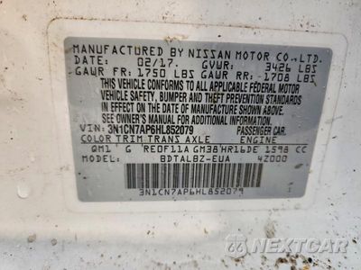 Zdjęcie 13 z 13 samochodu: 2017 NISSAN VERSA 1.6 SV VIN:3N1CN7AP6HL852079 - miniatura