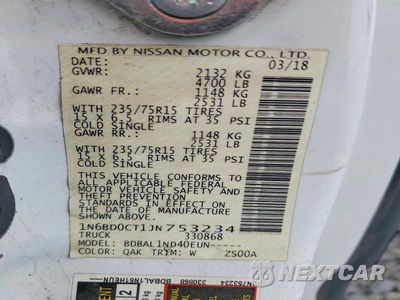 Zdjęcie 12 z 12 samochodu: 2018 NISSAN FRONTIER S VIN:1N6BD0CT1JN753234 - miniatura