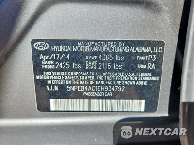 Zdjęcie 12 z 12 samochodu: 2014 HYUNDAI SONATA GLS VIN:5NPEB4AC1EH934792 - miniatura
