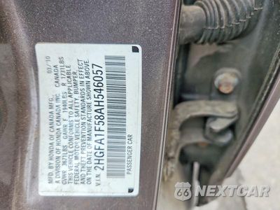 Zdjęcie 13 z 13 samochodu: 2010 HONDA CIVIC LX VIN:2HGFA1F58AH546057 - miniatura
