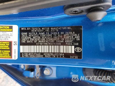 Zdjęcie 13 z 13 samochodu: 2019 TOYOTA CAMRY LE VIN:4T1B11HK7KU243006 - miniatura