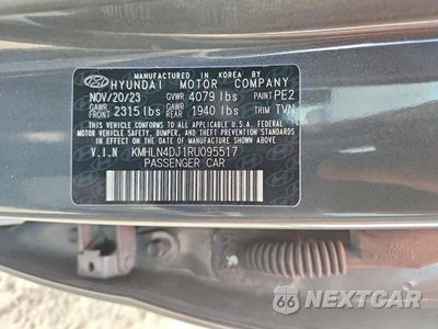 Zdjęcie 12 z 12 samochodu: 2024 HYUNDAI ELANTRA LIMITED VIN:KMHLN4DJ1RU095517 - miniatura