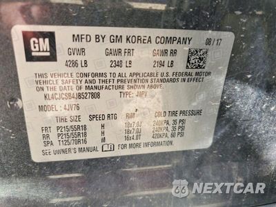 Zdjęcie 14 z 14 samochodu: 2018 BUICK ENCORE ESSENCE VIN:KL4CJCSB4JB527808 - miniatura