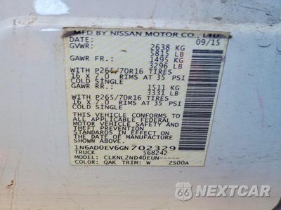 Zdjęcie 12 z 12 samochodu: 2016 NISSAN FRONTIER SV VIN:1N6AD0EV6GN702329 - miniatura