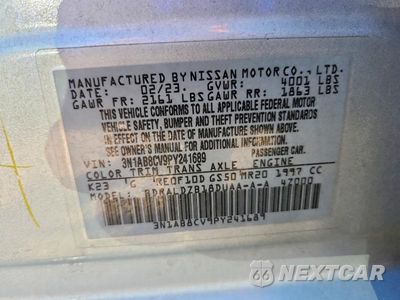 Zdjęcie 12 z 12 samochodu: 2023 NISSAN SENTRA SV VIN:3N1AB8CV9PY241689 - miniatura