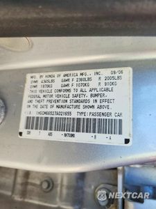 Zdjęcie 12 z 12 samochodu: 2007 HONDA ACCORD EX VIN:1HGCM66527A021655 - miniatura