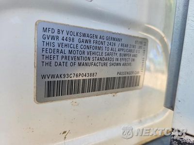 Zdjęcie 12 z 12 samochodu: 2006 VOLKSWAGEN PASSAT 2.0T VIN:WVWAK93C76P043887 - miniatura